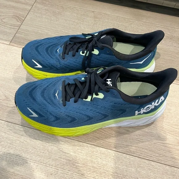 Hoka | Shoes | Hoka Blue And Yellow Athletic Shoes With  display picture 3